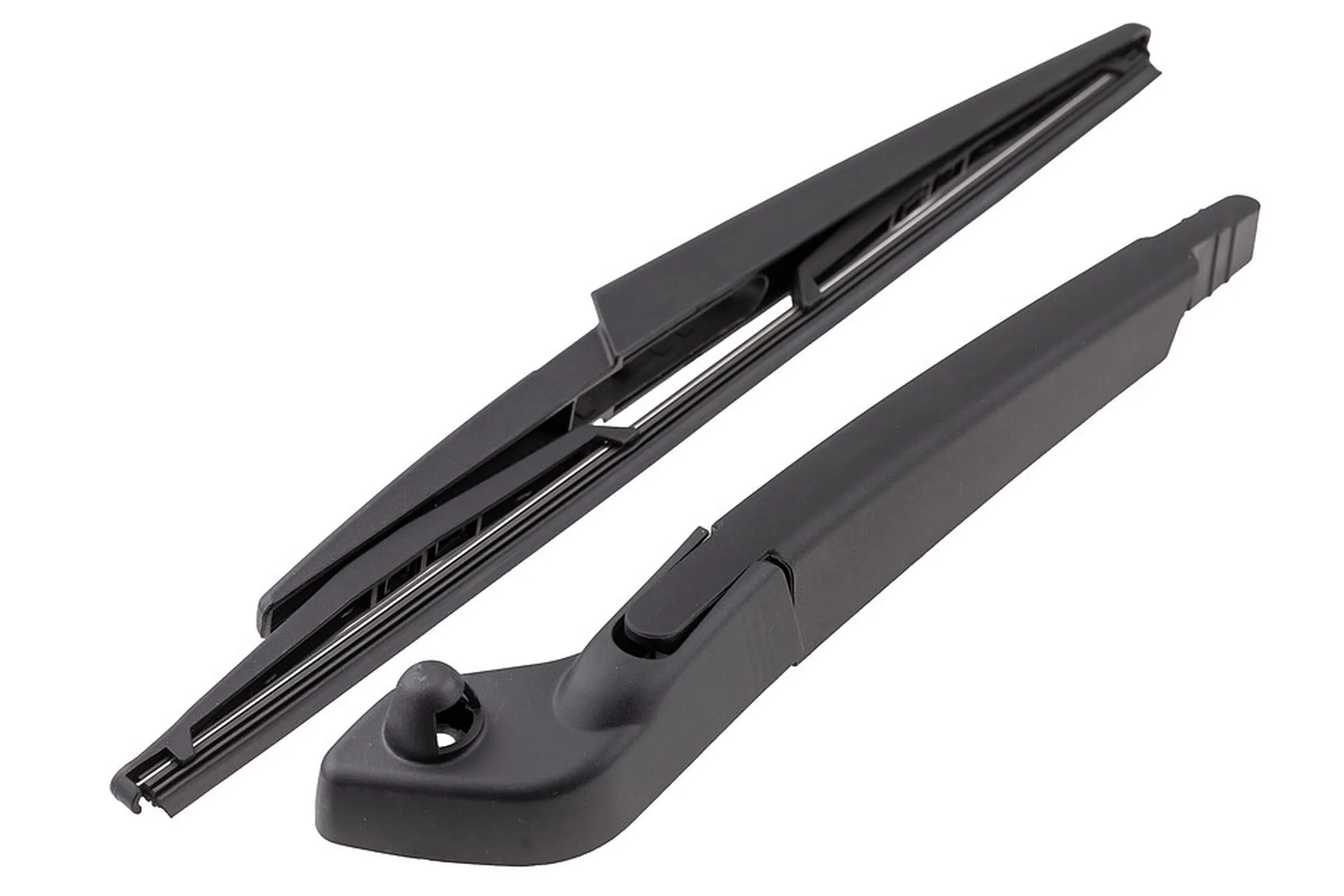 Wiper arm set, window cleaning