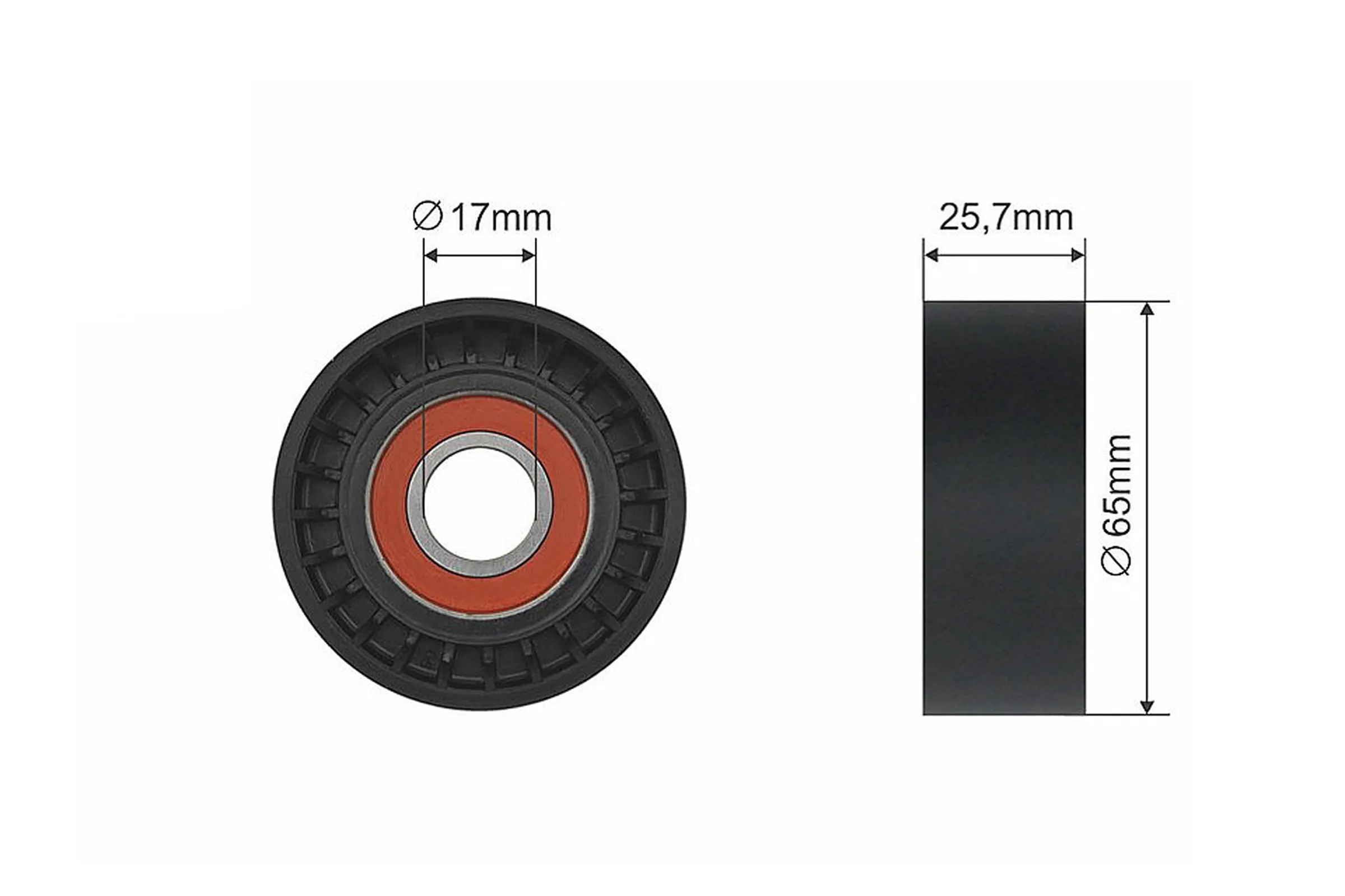Tensioner pulley, v-belt