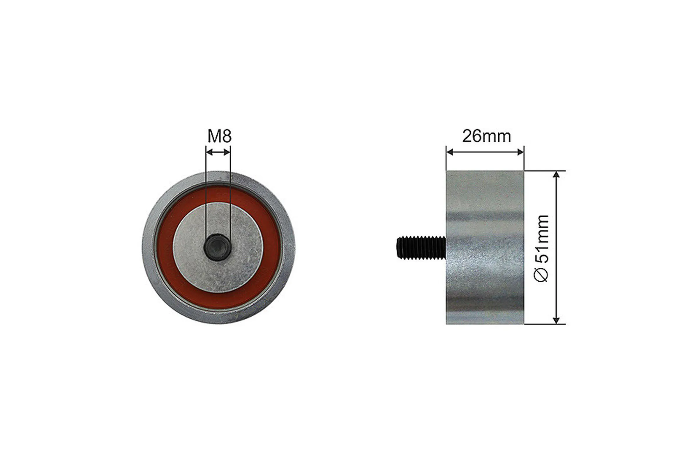 Deflection/guide pulley, v-ribbed belt