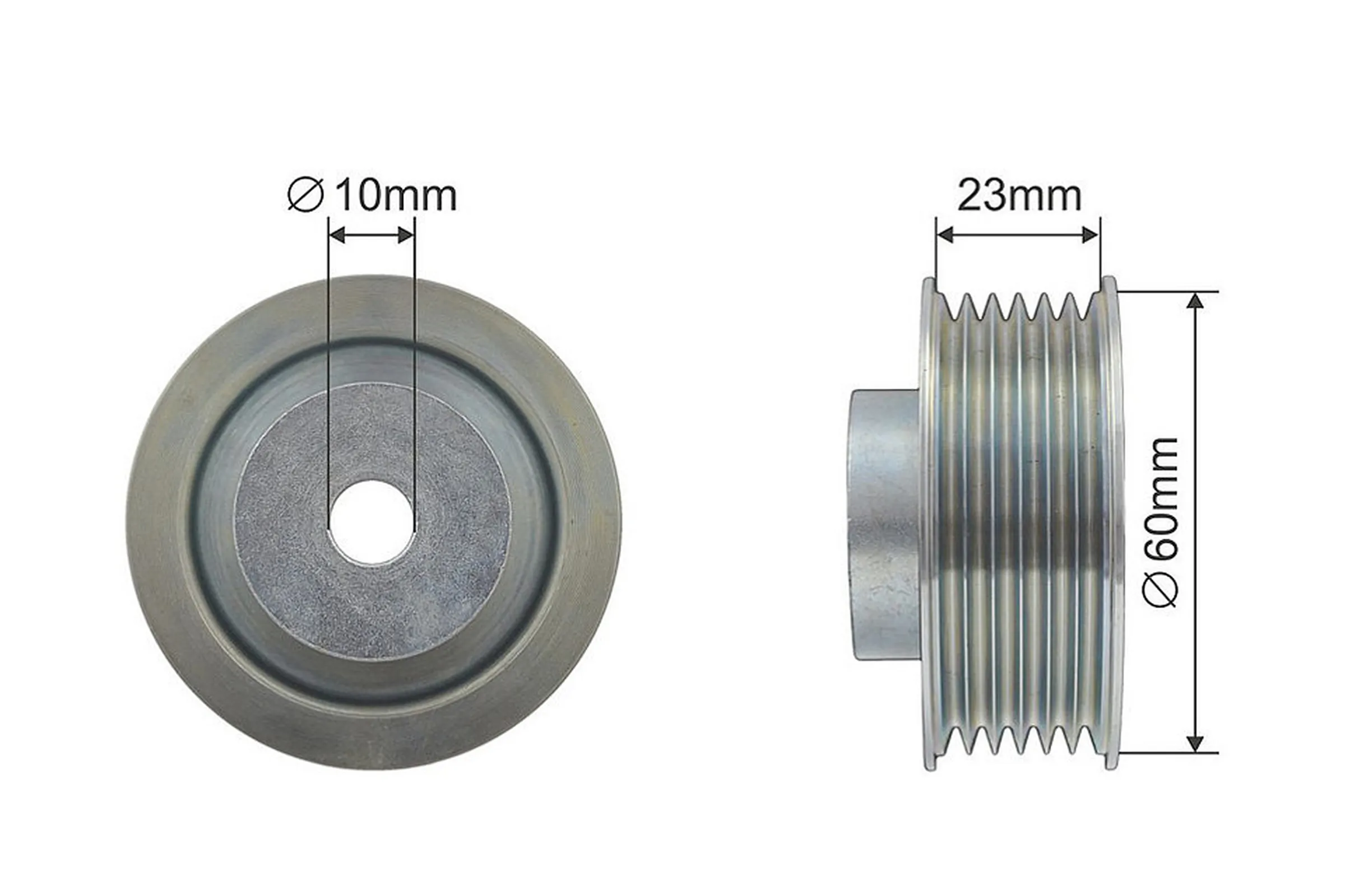 Deflection/guide pulley, v-ribbed belt