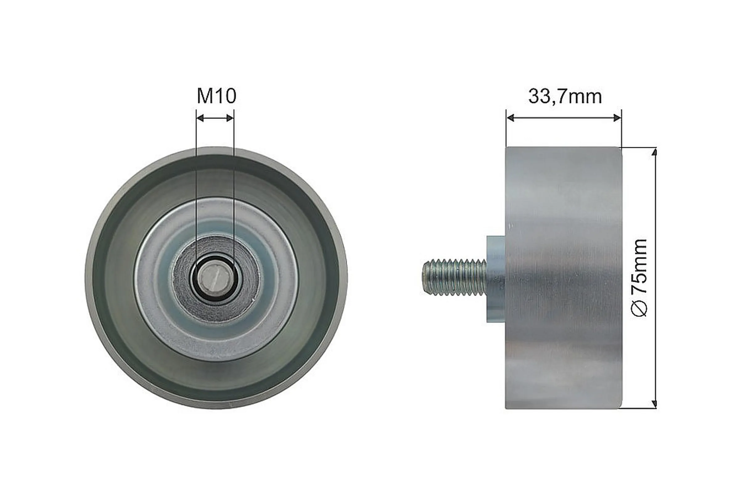 Tensioner pulley, v-belt